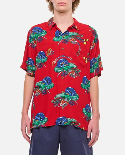 POLO RALPH LAUREN RED ALL-OVER PRINT SHIRT
