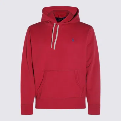 Ralph Lauren Red Cotton Blend Polo Pony Sweatshirt