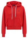 Ralph Lauren Red Logo Embroidery Hoodie In Red