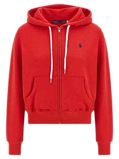 Ralph Lauren Red Logo Embroidery Hoodie
