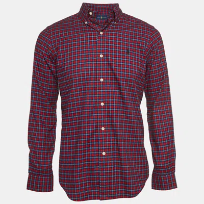 Pre-owned Polo Ralph Lauren Red Plaid Cotton Button Down Collar Shirt S