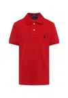 Ralph Lauren Red Polo Shirt For Boy With Horse In Red