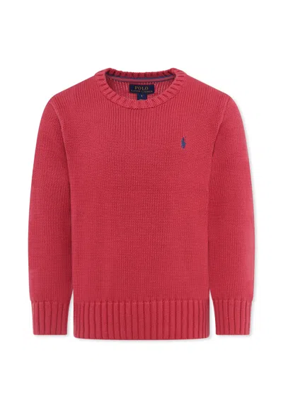 Ralph Lauren Red Sweater For Kids With Horse