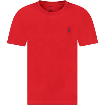 Polo Ralph Lauren Kids' Red T-shirt For Boy With Pony Logo