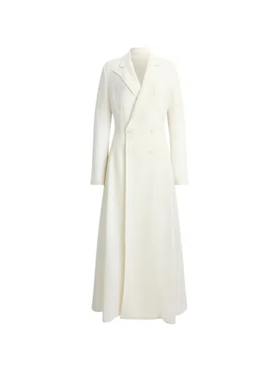 Ralph Lauren Reema Double-breasted Midi Dress In White