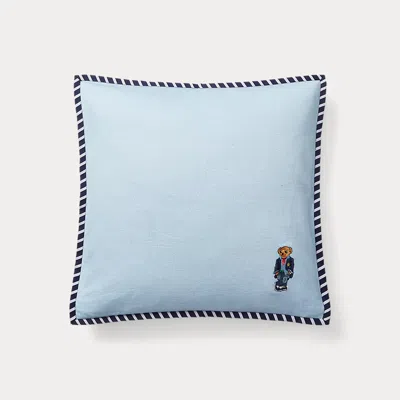 Ralph Lauren Regatta Polo Bear Throw Pillow In Blue