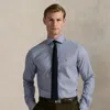 Ralph Lauren Regent Custom Fit Plaid Oxford Shirt In Blue