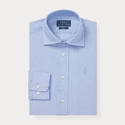 Ralph Lauren Kids' Regent Slim Fit Cotton Dress Shirt In Blue