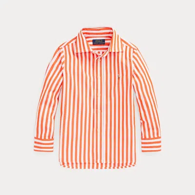 Ralph Lauren Kids' Regent Striped Cotton Poplin Shirt In Multi