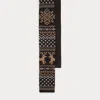 Ralph Lauren Reindeer Knit Wool Tie In Brown
