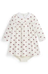Ralph Lauren Reindeer Print Dress & Bloomers In Multi