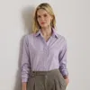 Ralph Lauren Relaxed Fit Cotton Shirt In Purple