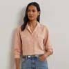 Ralph Lauren Relaxed Fit Crepe Shirt In Sunrise Blush