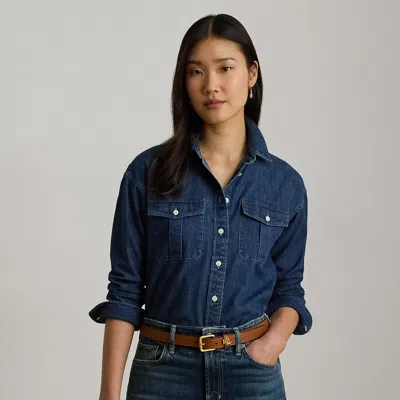 Ralph Lauren Relaxed Fit Denim Shirt In Harvest Wash In Blue