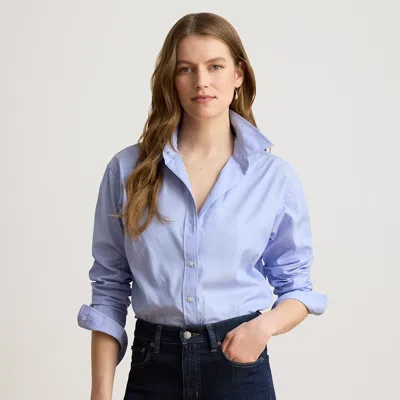Ralph Lauren Relaxed Fit End-on-end Cotton Shirt In Blue