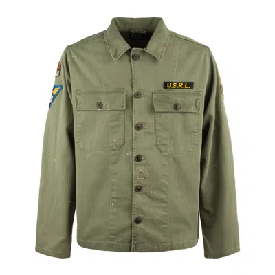 Ralph Lauren Relaxed-fit Herringbone Shirt In Green