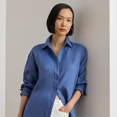 Ralph Lauren Relaxed Fit Linen Shirt In Blue