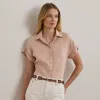 Ralph Lauren Relaxed Fit Linen Short-sleeve Shirt In Sunrise Blush