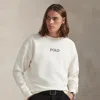 Ralph Lauren Relaxed Fit Logo Double-knit Sweatshirt In White