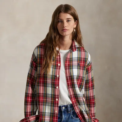 Ralph Lauren Relaxed Fit Plaid Cotton Twill Shirt In Multi