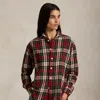 Ralph Lauren Relaxed Fit Plaid Cotton Twill Shirt In Brown