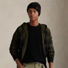 Ralph Lauren Relaxed Fit Plaid Fleece Full-zip Hoodie In Green