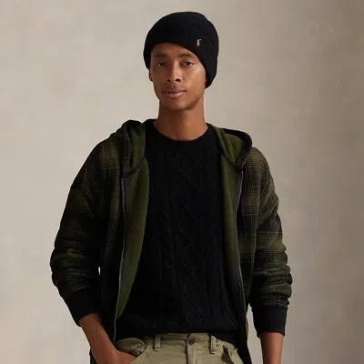 Ralph Lauren Relaxed Fit Plaid Fleece Full-zip Hoodie In Green