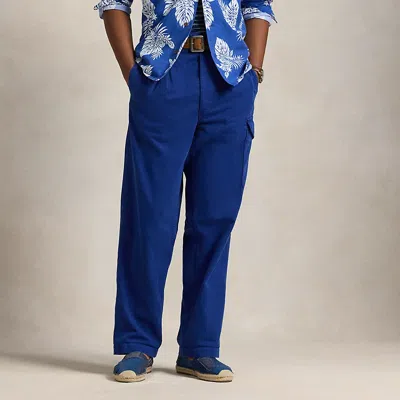 Polo Ralph Lauren Relaxed Fit Pleated Twill Cargo Pant In Chalet Blue