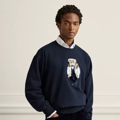 Ralph Lauren Relaxed Fit Polo Bear Sweatshirt In Chairman Navy In Blue