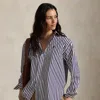 Ralph Lauren Relaxed Fit Striped Cotton Shirt In Black