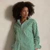 Ralph Lauren Relaxed Fit Striped Cotton Shirt In Green