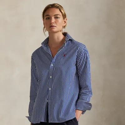 Ralph Lauren Relaxed Fit Striped Cotton Shirt In Blue