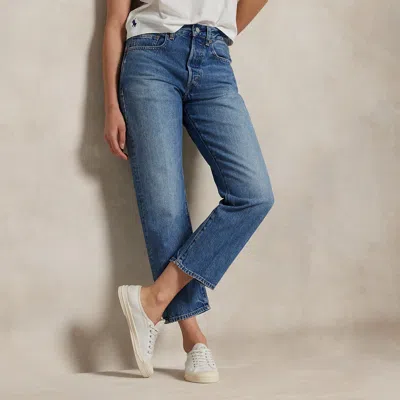 Polo Ralph Lauren Relaxed Straight Crop Jean In Lebec Wash In Brown