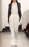 Ralph Lauren Rennie Wrap Overlay Ramie-blend Wide-leg Pants In White