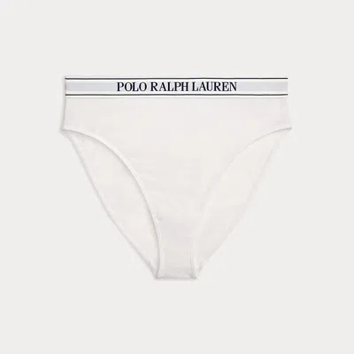 Ralph Lauren Repeat-logo High-rise Tanga In White