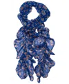 Ralph Lauren Resort Floral Ruffle Scarf In New Sapphire