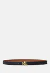 Polo Ralph Lauren Rev Lrl 20 Belt Skinny In Black