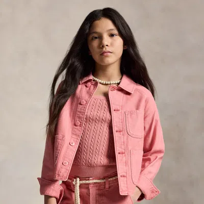Ralph Lauren Reverse-sateen Utility Jacket In Desert Rose In Pink