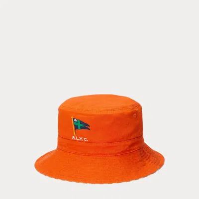 Ralph Lauren Kids' Reversible Cotton Twill Bucket Hat In Orange