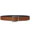 Ralph Lauren Reversible Crosshatch Leather Belt In Brown