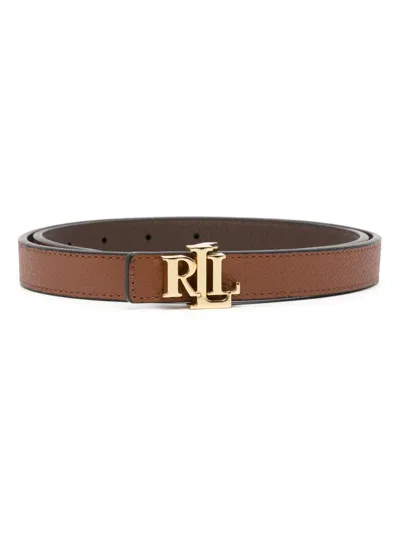 Ralph Lauren Reversible Leather Belt In Brown