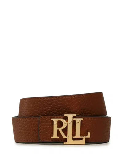 Ralph Lauren "reversible Logo" 30 Medium Belt In Burgundy
