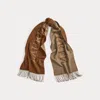 Ralph Lauren Reversible Logo Jacquard Scarf In Brown