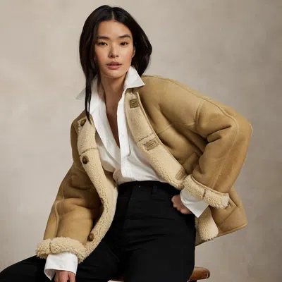 Ralph Lauren Reversible Shearling Liner Jacket In Brown