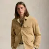 Polo Ralph Lauren Ralph Lauren Reversible Suede-taffeta Shirt Jacket In Vintage Khaki/dune Tan