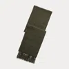 Polo Ralph Lauren Reversible Windowpane Wool-blend Scarf In Classic Grey Heather