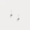 Ralph Lauren Rhodium-plated Cubic Zirconia Earrings In Silver