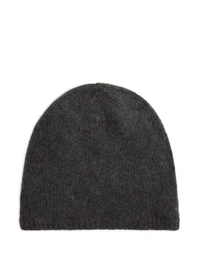 Ralph Lauren Rib-detailed Beanie In Gray