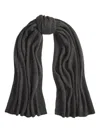 Ralph Lauren Cashmere-blend Jersey Scarf In Gray