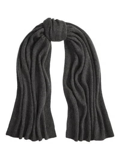 Ralph Lauren Rib-detailed Scarf In Gray